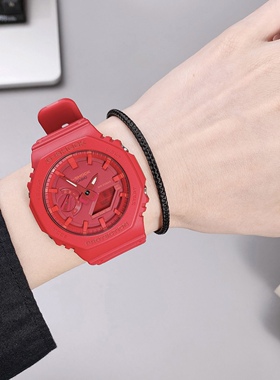 casio橡树卡西欧冰韧隐藏海岸运动情侣手表男女GA-2100SKE/HC/ET