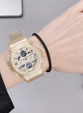 卡西欧G-SHOCK复古手表女GMA-S140NC-5A1 2 7vintage风透明裸色系