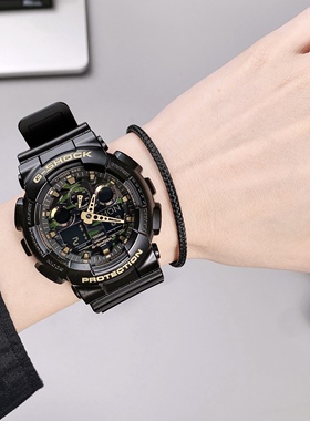 卡西欧黑武士拆弹专家gshock学生电子大表盘运动手表男女GA-100CF