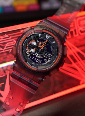 casio卡西欧冰电之韧RGB限量多功能电子运动防水手表男女GA-110LS