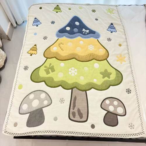 【圣诞树】120*150纱布毯