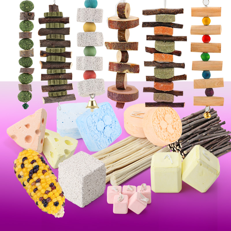 仓鼠兔子磨牙石苹果树老玉米