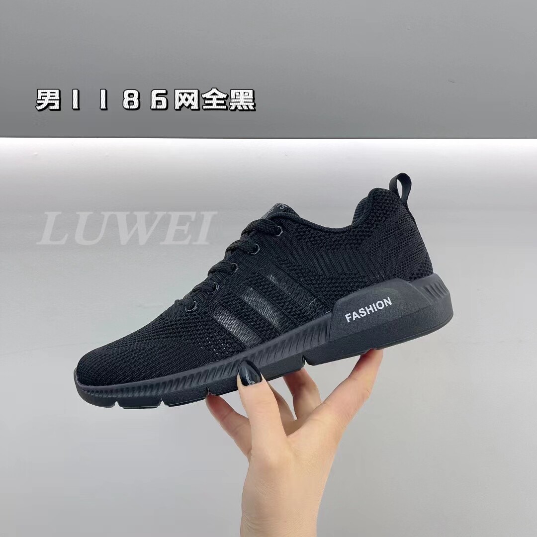 鹭威运动鞋男2024春夏季新款韩版超轻平底透气休闲鞋单网跑步鞋女