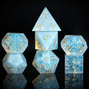 蛋白石欧泊石coc跑团骰子D20多面骰子dnd骰子色子博德之门骰子