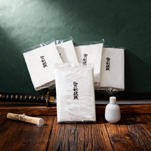 日本进口 刀剑保养拭纸古董刀剑上油打粉专用拭纸