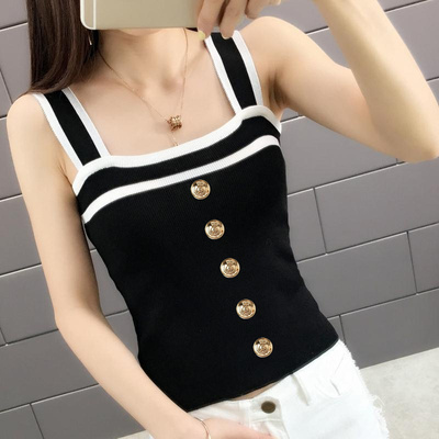 2025新款抖音爆款修身外穿显瘦超辣小清新吊带背心女打底洋气