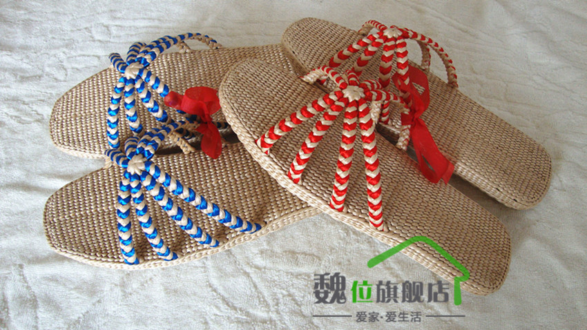 草编拖鞋 凉鞋  拖鞋蒲草鞋居家鞋