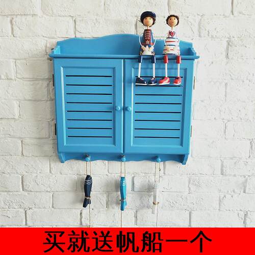 地中海百叶电表箱装饰画弱电箱电闸空开多媒体配电遮挡箱装饰画装