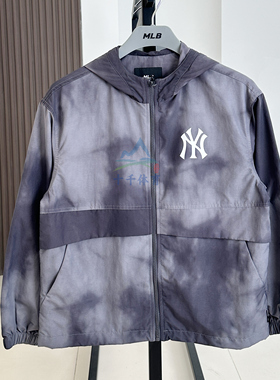 25秋季新款MLB儿童冲锋衣外套NY复古渐变连帽运动夹克7AWJB0254