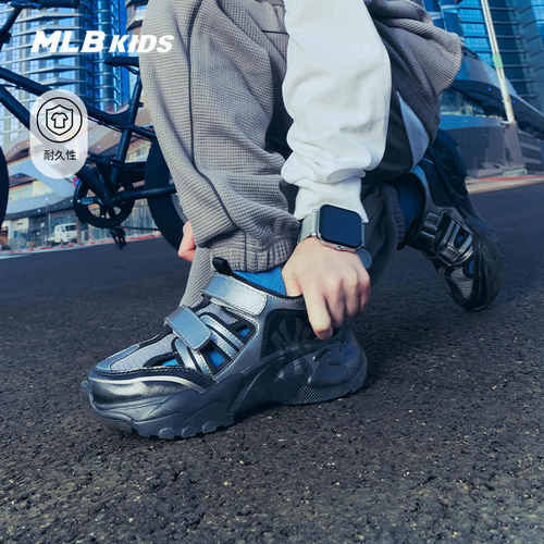 MLB儿童凉鞋NY大标魔术贴老爹鞋