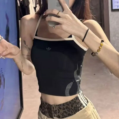 阿迪达斯吊带背心女运动透气T恤