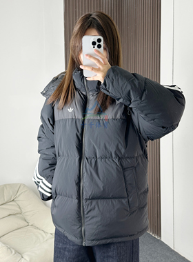 25新款阿迪达斯三叶草男子暖芯科技面包羽绒服外套KC0173/KC2563