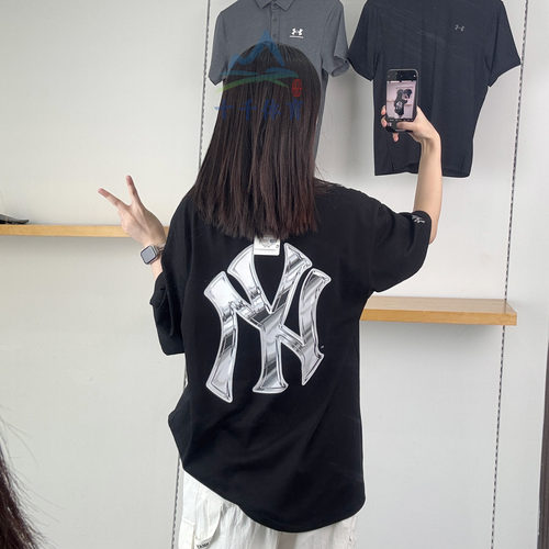 MLB男女款25春夏NY大标运动T恤