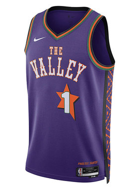 夏新款Nike耐克菲尼克斯太阳队NBA德文·布克男子速干球衣FQ4356