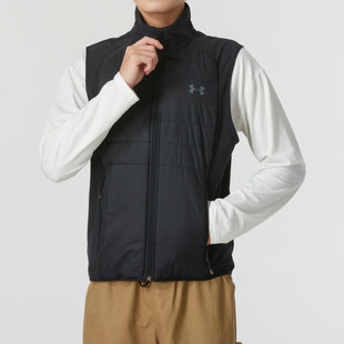 安德玛UA马甲男子24秋冬新款户外训练运动服保暖背心外套1378505