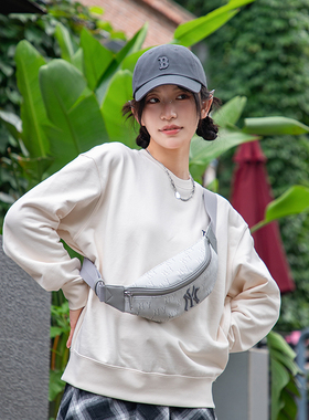 MLB腰包经典老花潮流女包NY胸包男款运动休闲男士斜挎包3AHSM014N