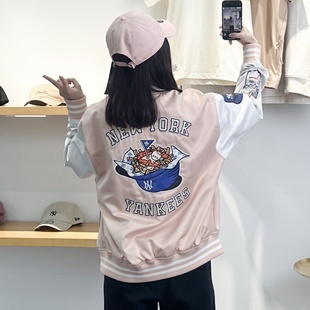 25新款NewEra纽亦华MLB男女棒球服NY冰淇淋刺绣运动外套14529422