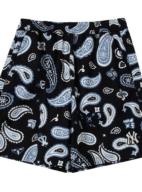 MLB短裤男女腰果老花透气运动裤休闲时尚潮流沙滩裤3ASMI0133