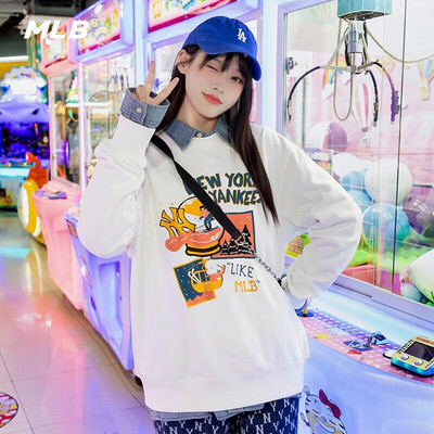 MLB男女同款圆领涂鸦运动卫衣