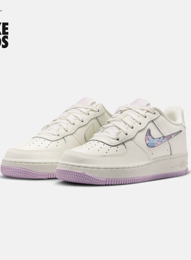 耐克空军一号大童皮面运动鞋春季新款男女童板鞋NIKE AF1 IQ9795