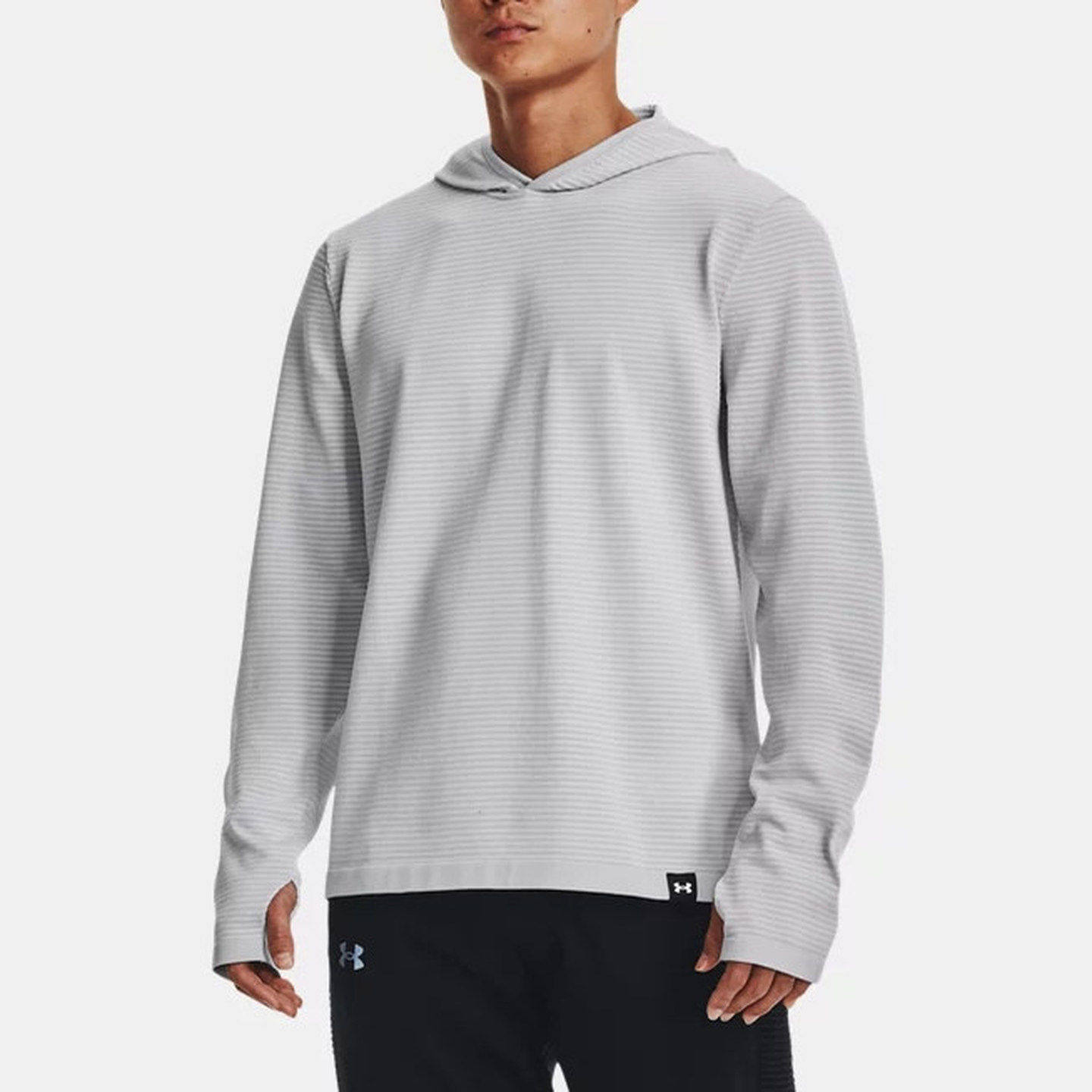 UA安德玛男子卫衣跑步健身训练针织连帽休闲运动套头衫1375075