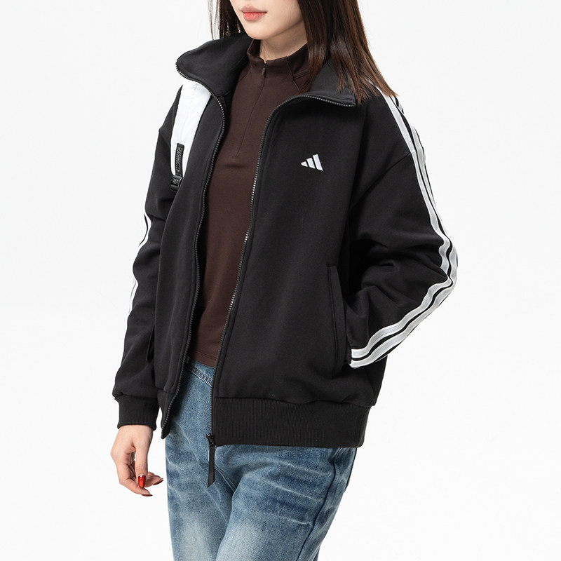 阿迪达斯女运动夹克训练宽松外套