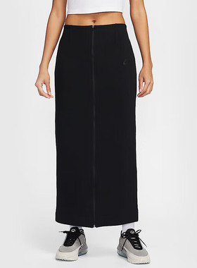 Nike耐克2025春季新款TECH FLEECE女子修身简约半身长裙 HJ0919