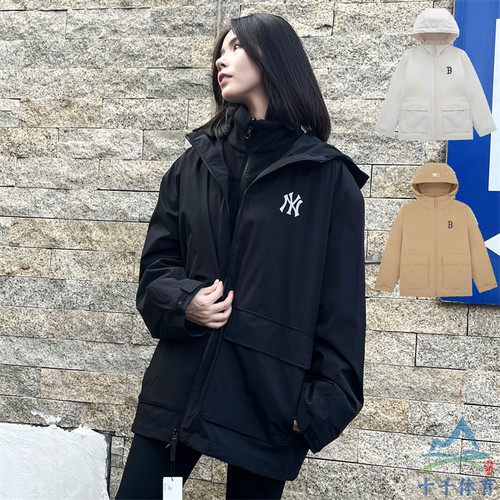MLB男女NY三合一抓绒内胆冲锋衣