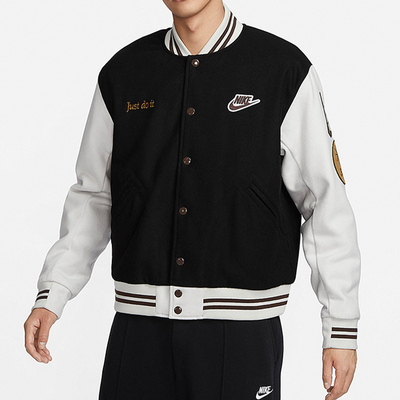 耐克男子运动休闲立领棒球服棉服