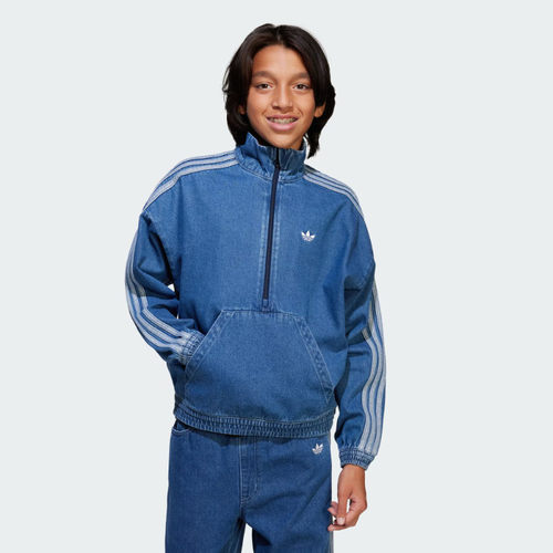 阿迪达斯男女大童半拉链夹克外套