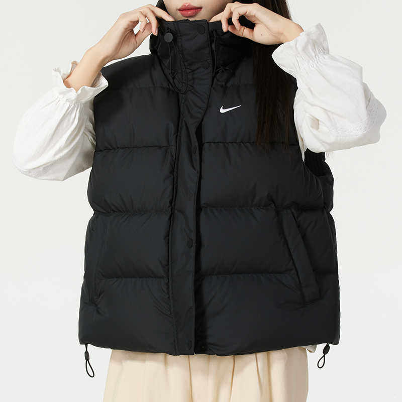 24新款Nike耐克羽绒服马甲女METROPUFFER都会连帽保暖背心FZ5933