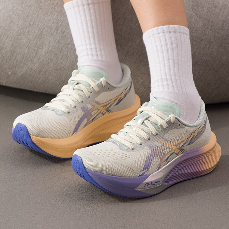 亚瑟士竞速跑鞋缓震透气跑步鞋女