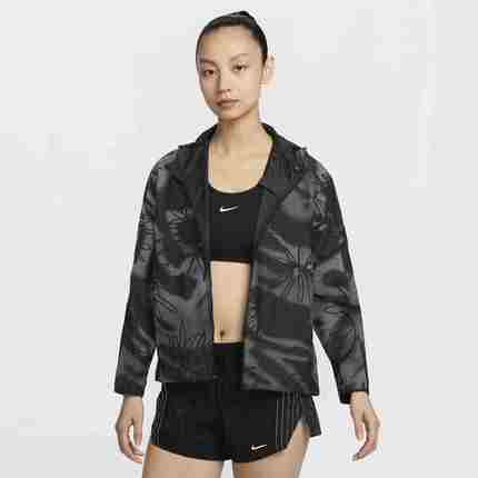 Nike耐克女子跑步夹克25春季新款宽松反光长跑运动轻薄外套HJ2194
