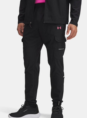 UA安德玛男25新款休闲透气百搭运动跑步训练梭织直筒长裤6004966