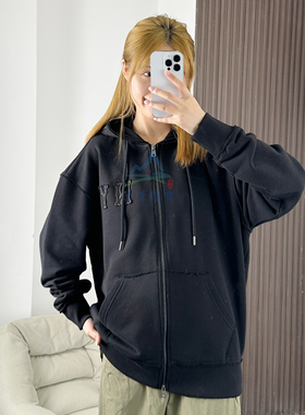 25秋季新款MLB外套男女NY大标刺绣连帽开衫卫衣运动夹克3ATRB0654