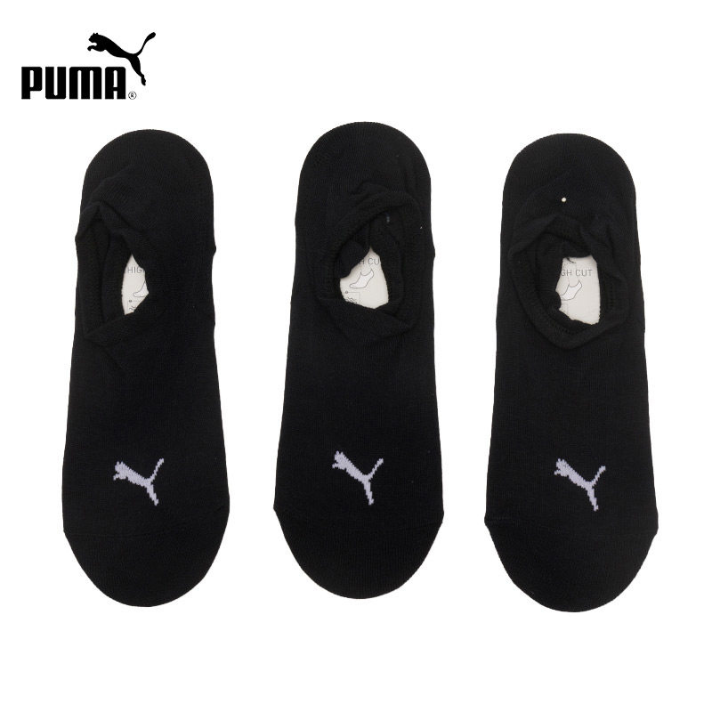Puma彪马男女运动袜2025新款短筒袜船袜三双装运动休闲袜938778