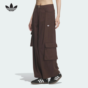 休闲裤 25新款 adidas阿迪达斯三叶草女运动长裤 时尚 IA7511 IA7510