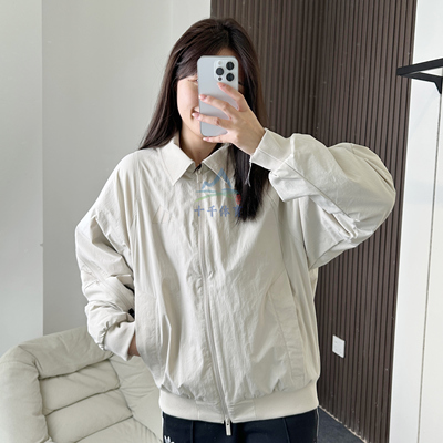 阿迪达斯男子翻领运动夹克外套