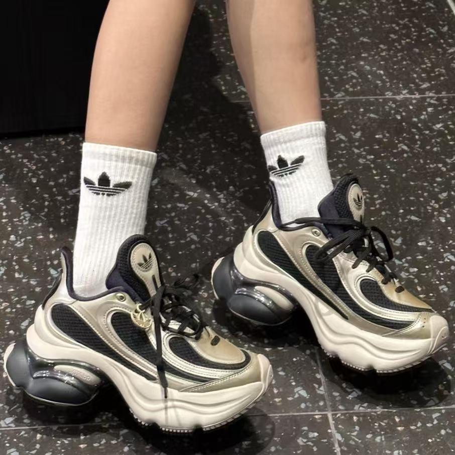 阿迪达斯女子厚底增高百搭老爹鞋