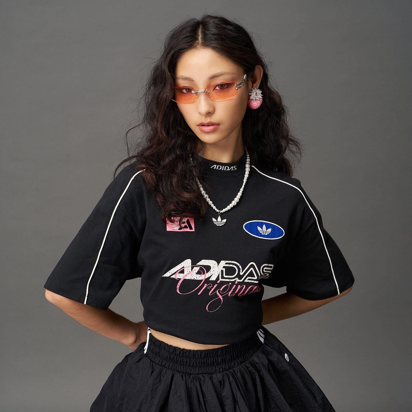 三叶草女子运动休闲短袖运动T恤