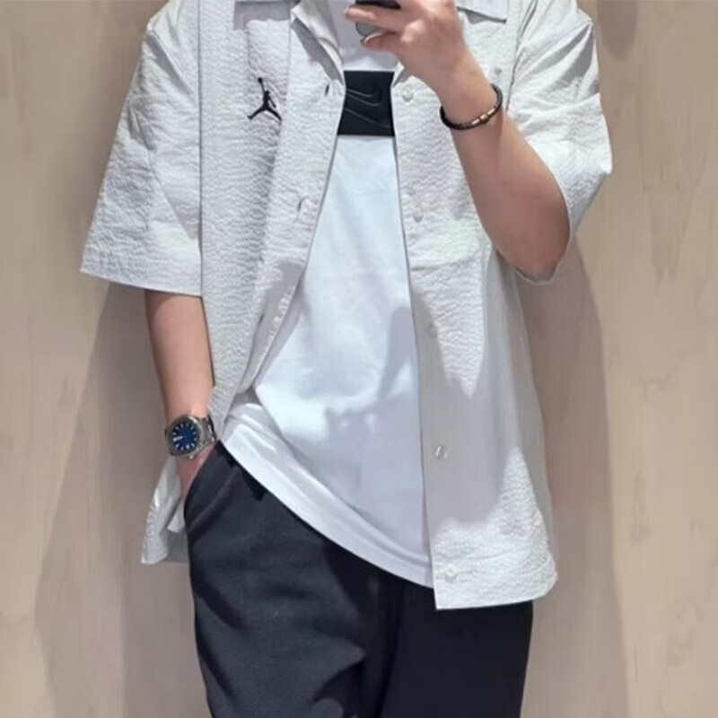 耐克休闲时尚POLO领男子短袖衬衫