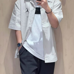 POLO领休闲外套IF0388 Jordan耐克短袖 衬衫 男子2025夏新款 翻领半袖