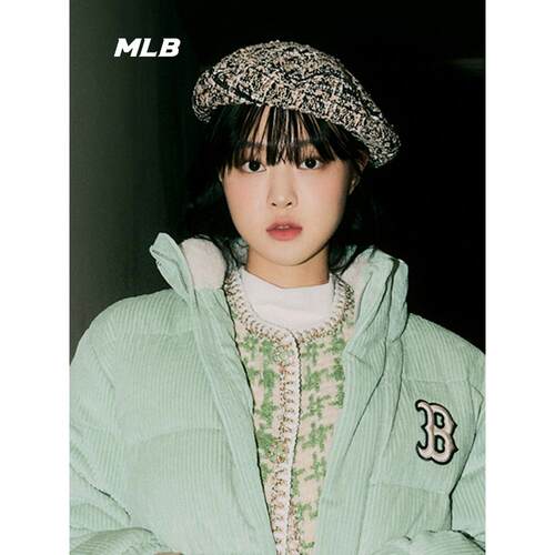MLB女款小香风NY刺绣贝雷帽