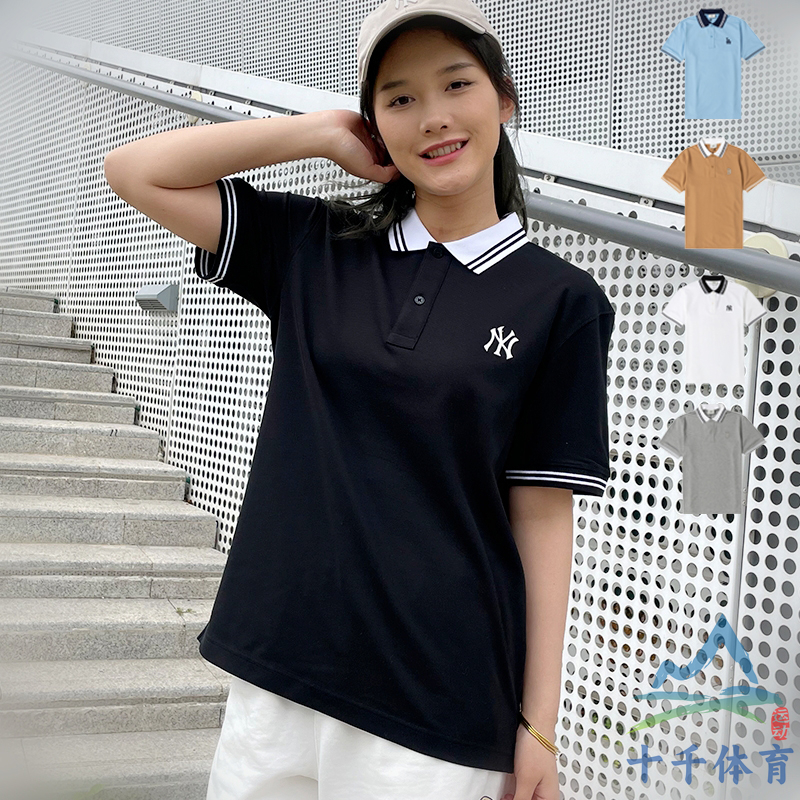 MLB短袖男女NY小标刺绣polo衫