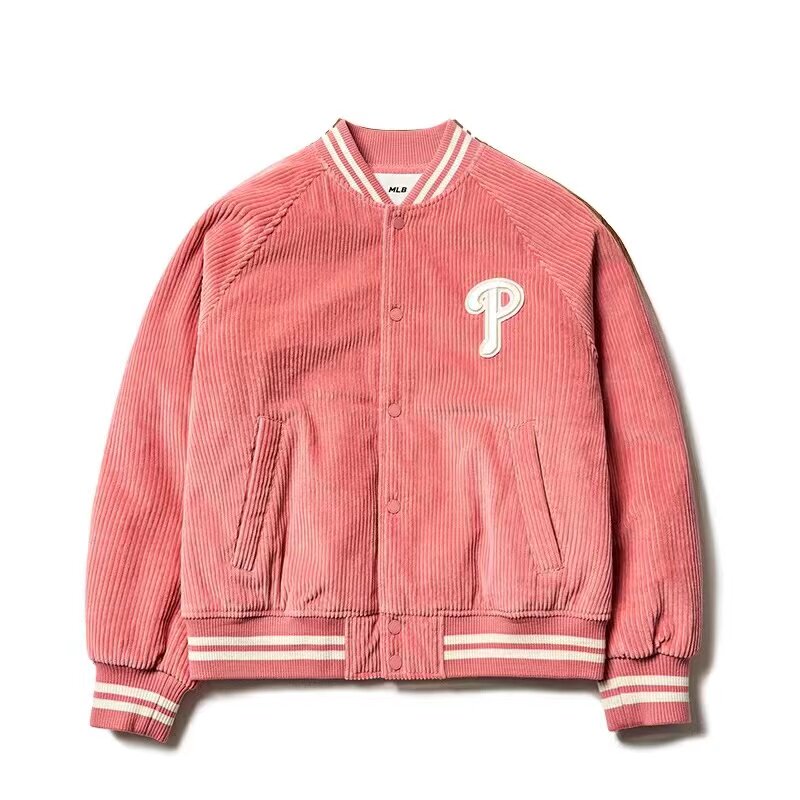 国内专柜MLB男女情侣NY复古灯芯绒棒球服休闲棉服外套3AJP02016