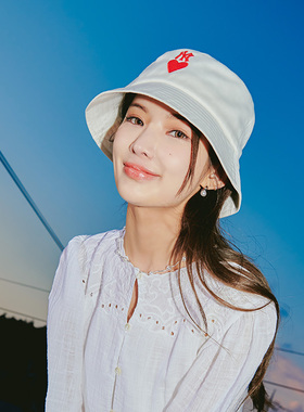 MLB帽子男女NY爱心休闲百搭渔夫帽情侣时尚潮流盆帽3AHTH013N