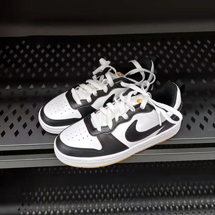 IF0846 Borough2运动休闲低帮黑白板鞋 Nike耐克大童25冬季 Court