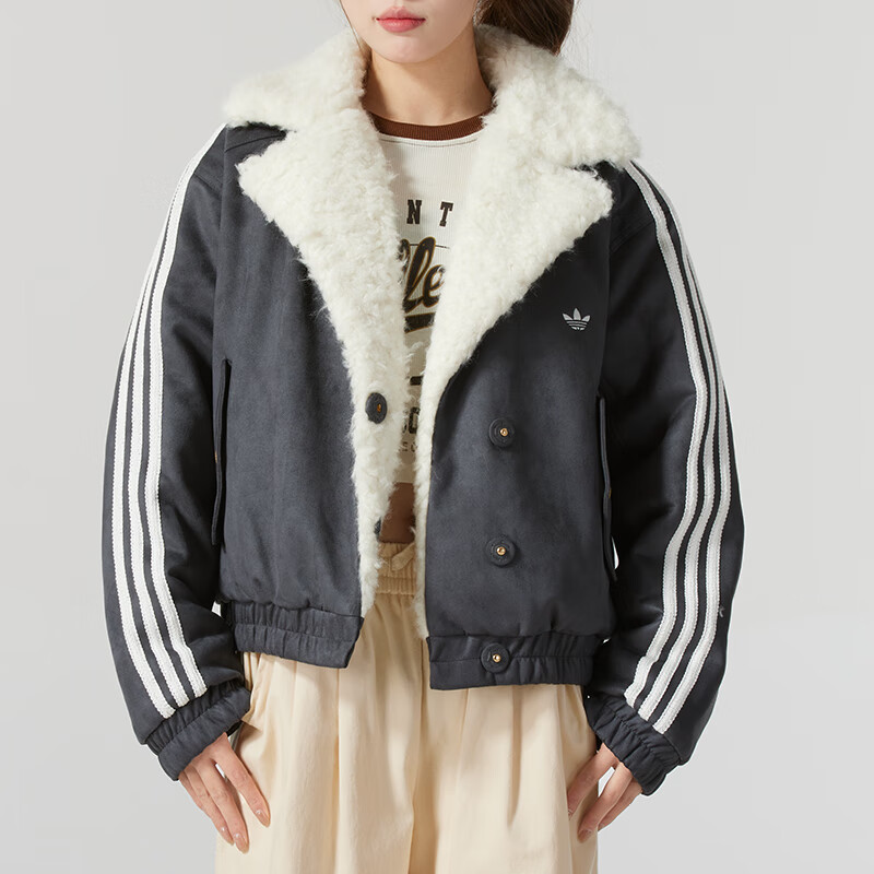 阿迪达斯三叶草女子运动棉服外套