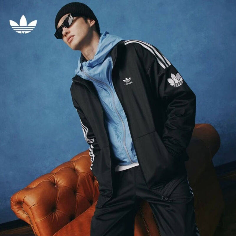 Adidas阿迪达斯三叶草男女款经典复古休闲立领运动夹克外套JL8396,运动服/休闲服装,运动茄克/外套,淘宝优惠券,粉丝福利购,淘宝优惠卷