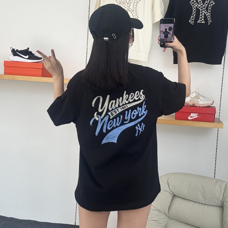 MLB时尚字母印花运动短袖T恤男女